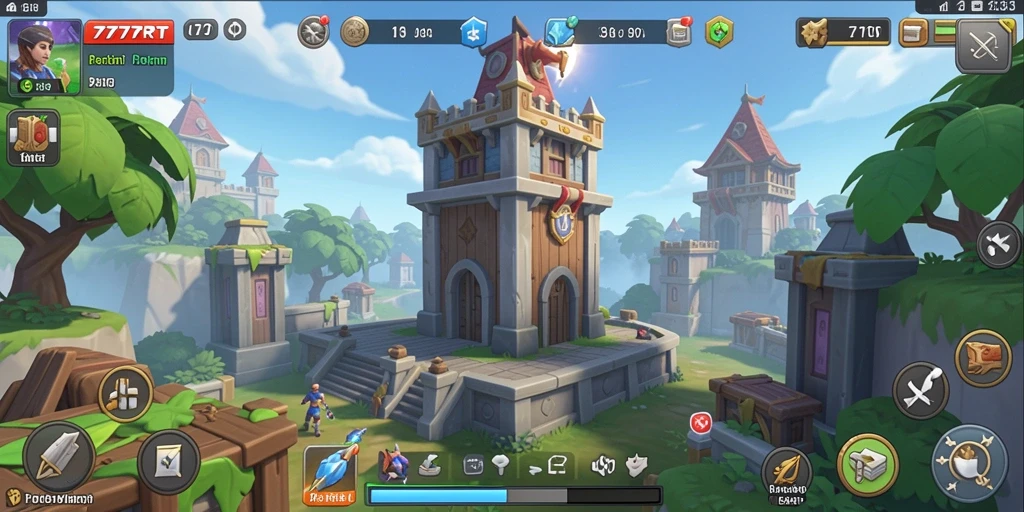 Screenshot utama 777RT menampilkan aksi seru gameplay Tower Defense.