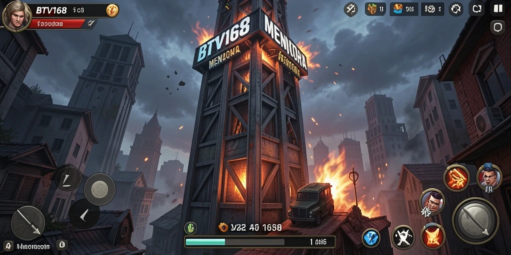 Screenshot gameplay BTV168 yang menunjukkan aksi menara pertahanan yang mendebarkan.