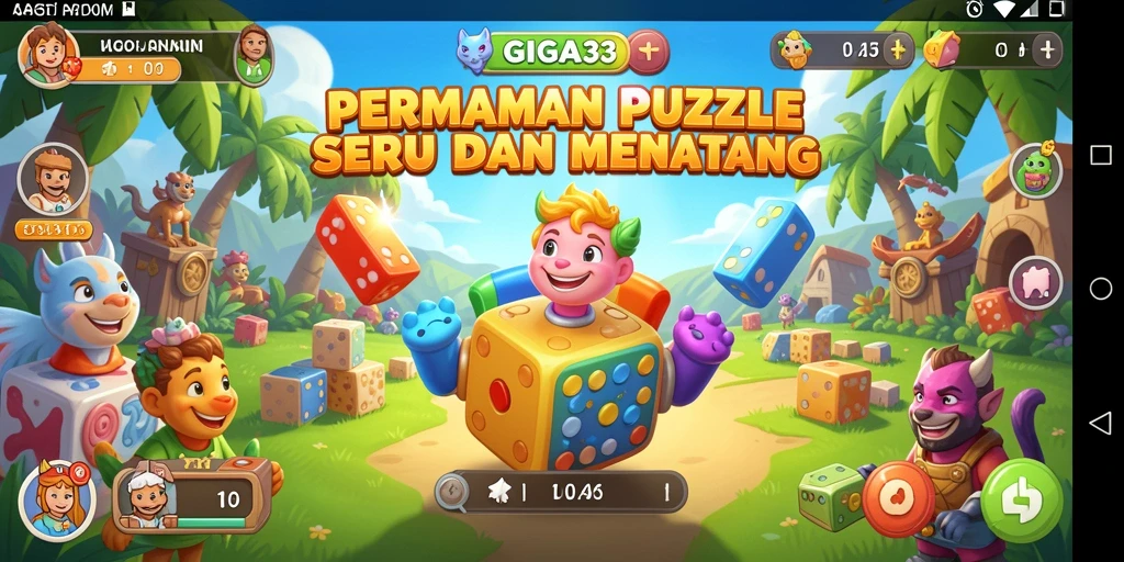Tampilan gameplay GIGA33 dengan teka-teki yang menantang.
