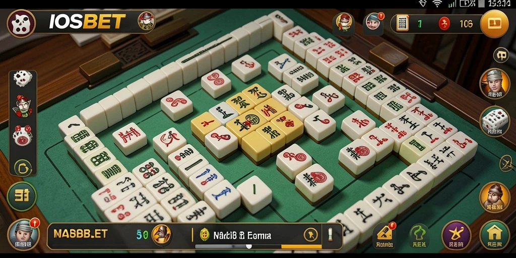 Screenshot utama IOSBET menampilkan gameplay Mahjong yang menarik dan seru.