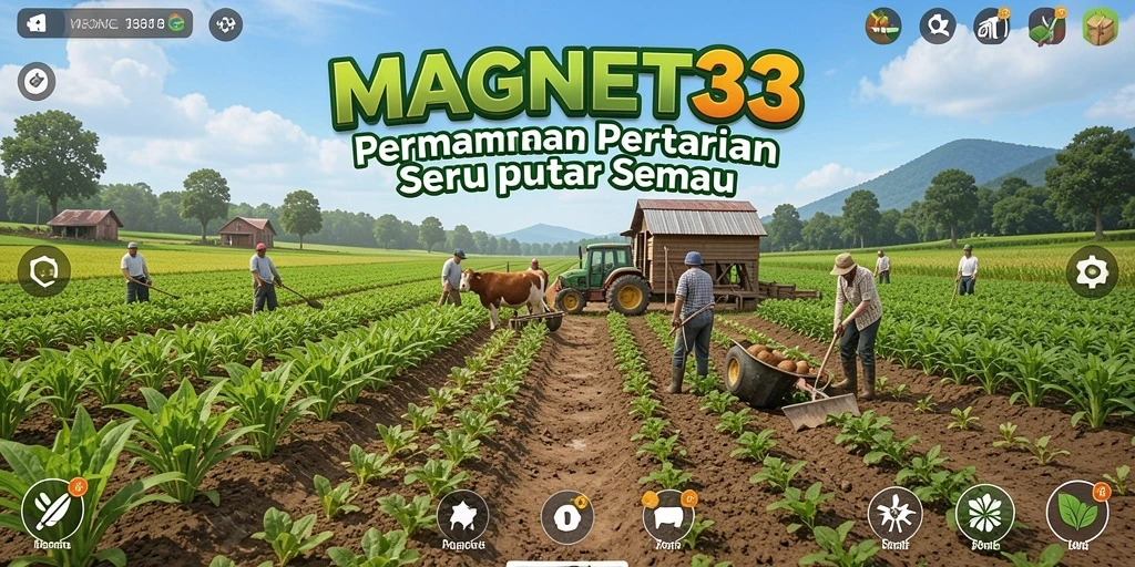 Tangkapan layar MAGNET33 menampilkan aksi bercocok tanam yang seru.