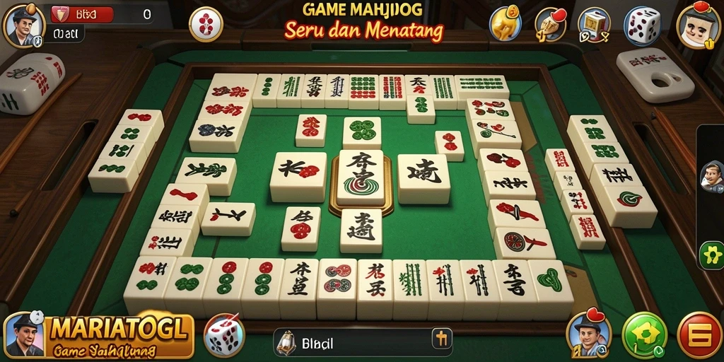Tampilan gameplay Mahjong yang menarik dalam MARIATOGL.