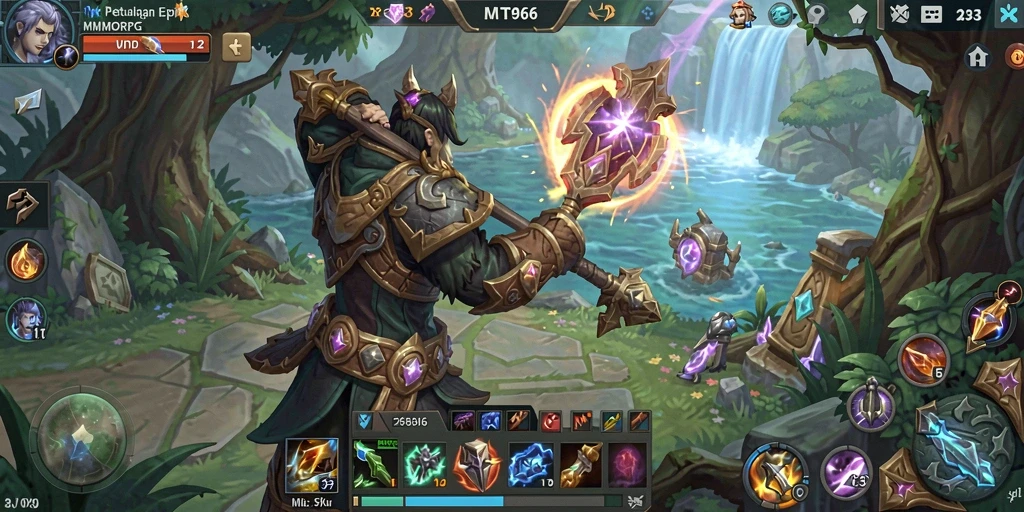 Tampilan gameplay seru dalam petualangan MMORPG.