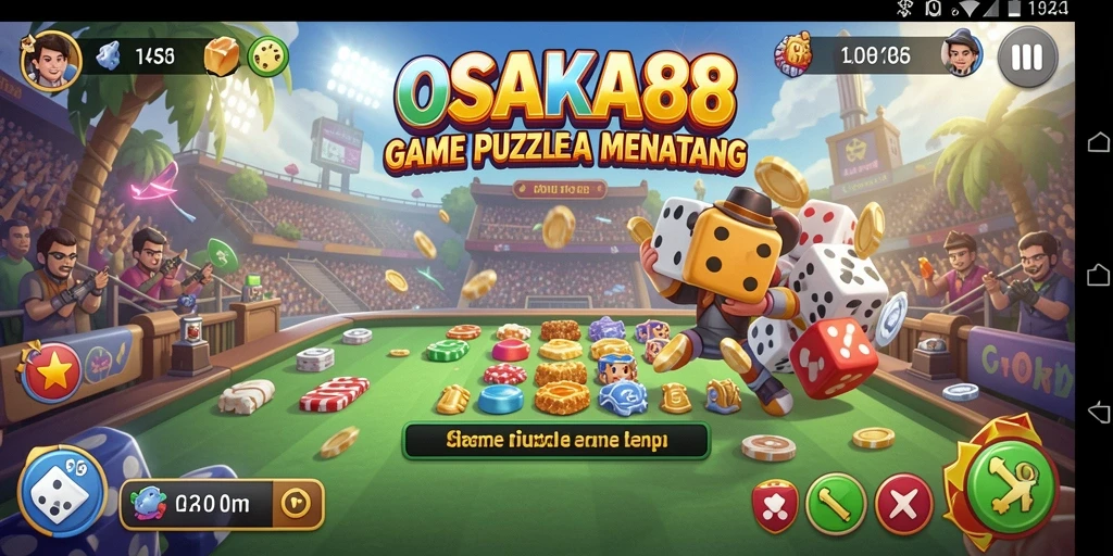 Tangkapan layar OSAKA88 menampilkan gameplay puzzle yang memikat.