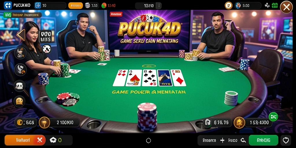 Screenshot gameplay Poker di PUCUK4D yang menampilkan aksi seru.