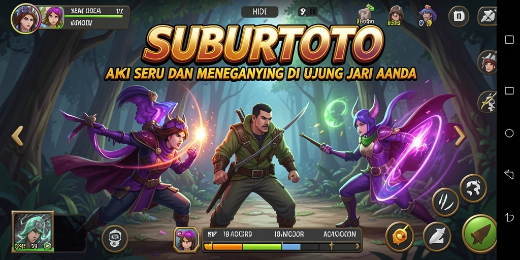 Tampilan gameplay seru dari SUBURTOTO yang menampilkan pertarungan mendebarkan.
