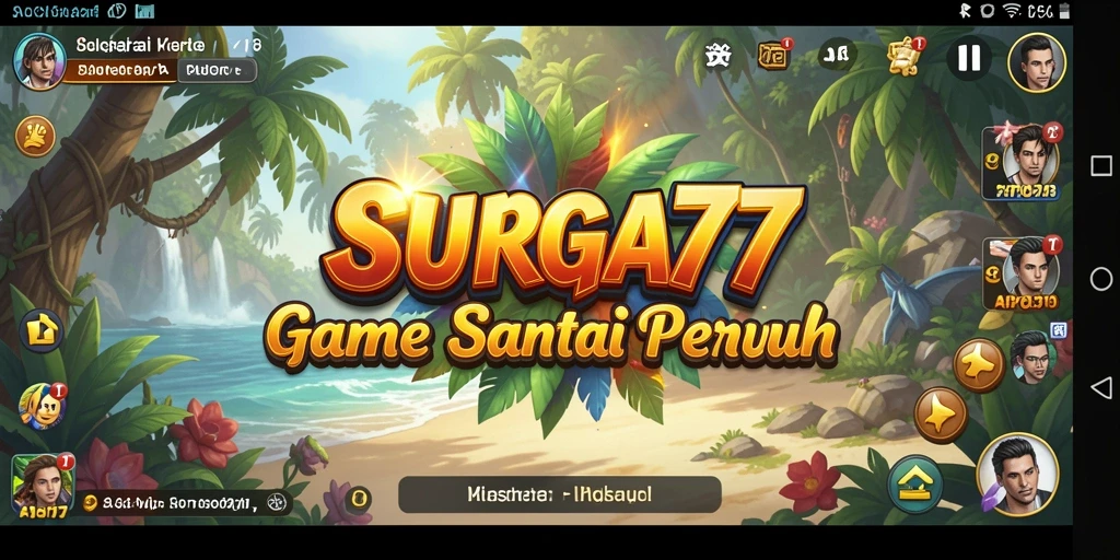 Screenshot gameplay SURGA77 menunjukkan aksi seru dan santai.