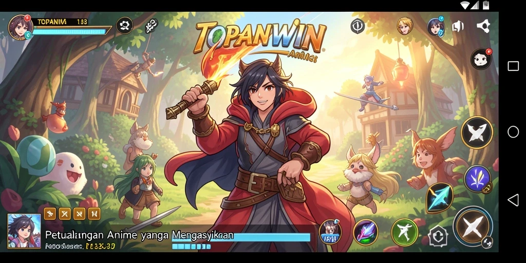 Menampilkan gameplay menakjubkan dari karakter dalam TOPANWIN.